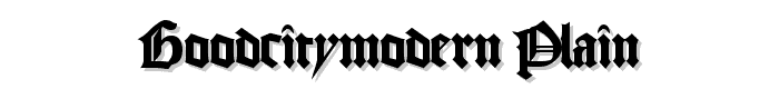 GoodCityModern Plain font